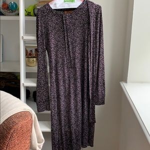 Tory Burch purple leopard print dress